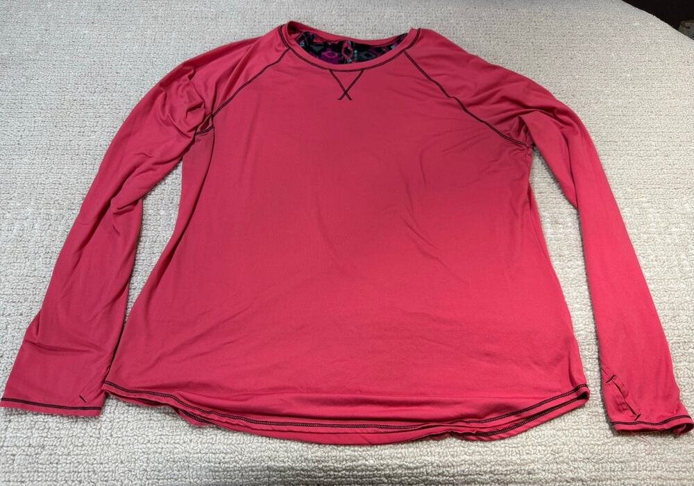 ClimateRight by Cuddl Duds Fleece Thermal Long Sleeve Shirt Womens XXL CherryRed